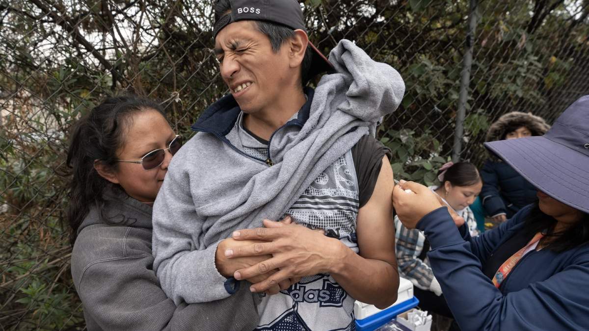 Aplicación de la vacuna contra el sarampión