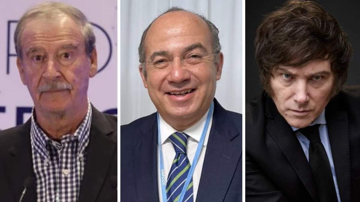 Vicente Fox, Felipe Calderón y Javier Milei