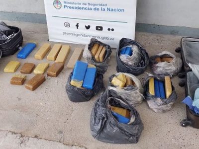 Detuvieron a un hombre 29 kilos de sustancia ilegal rumbo a Comodoro Rivadavia