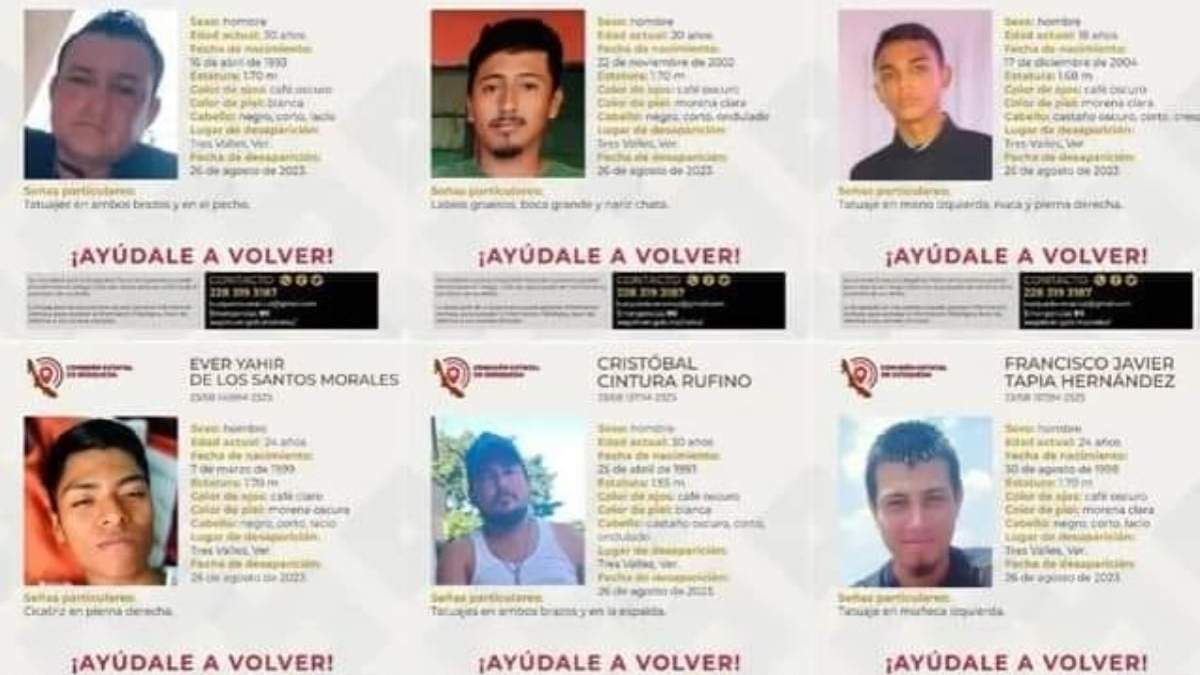 Seis de los desaparecidos