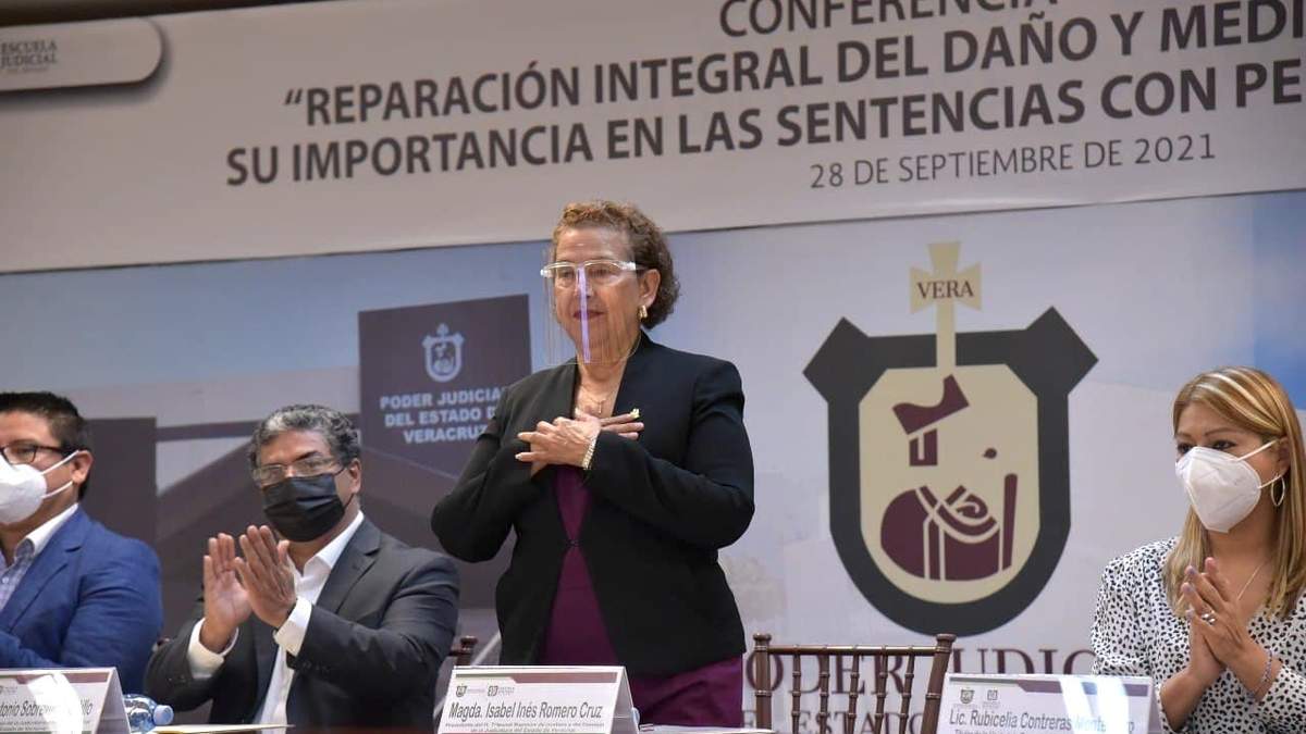 Isabel Inés Romero durante una capacitación en materia de sentencias con perspectiva de género