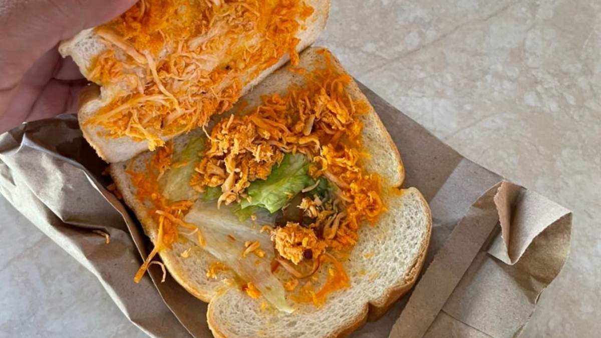 El sándwich que provocó la queja en redes sociales