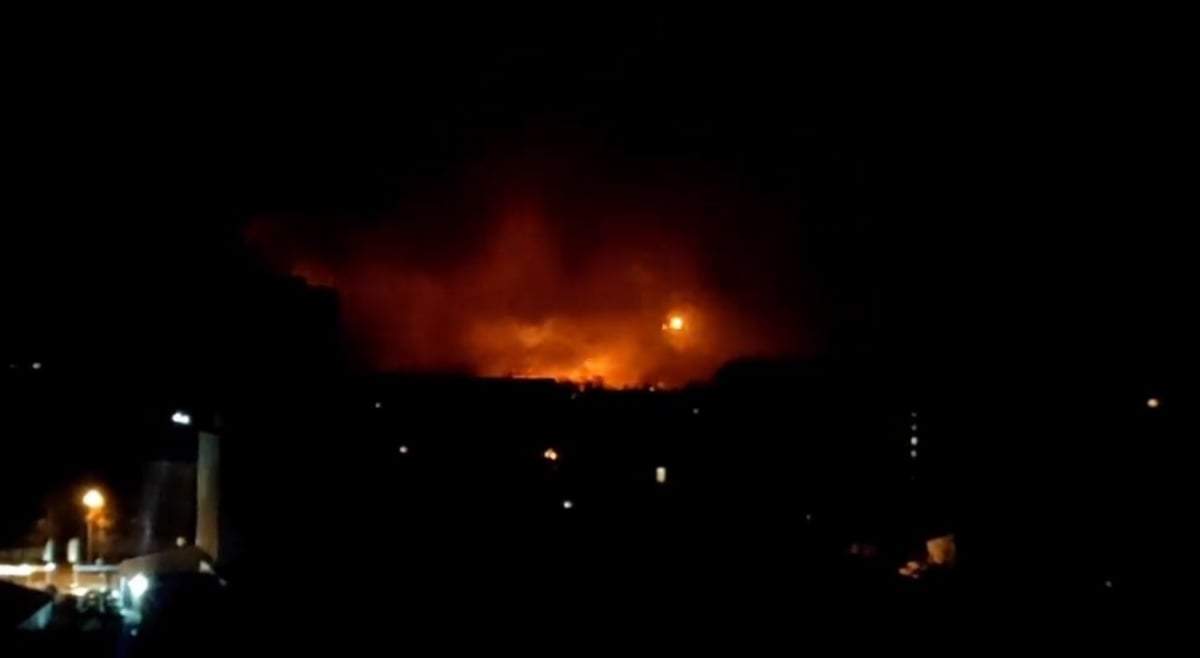 Explosiones grabadas en Kiev