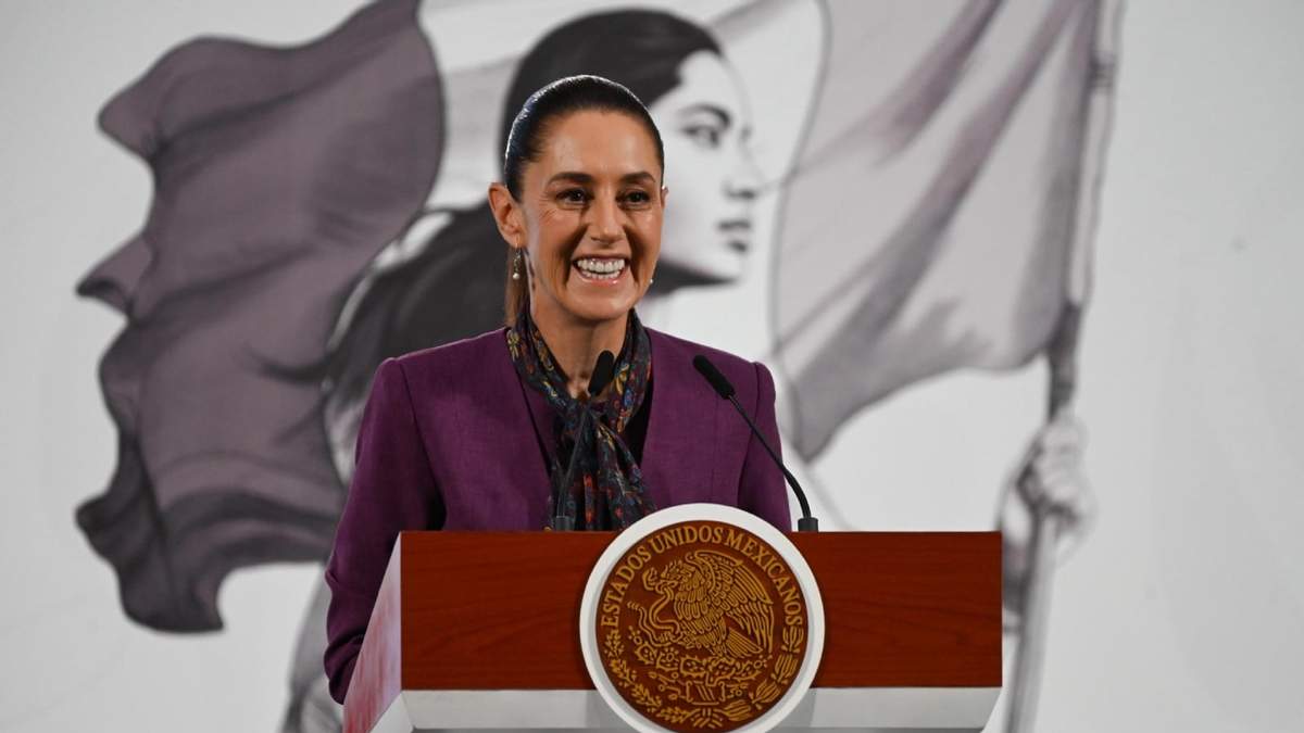 La presidenta Claudia Sheinbaum en la conferencia mañanera