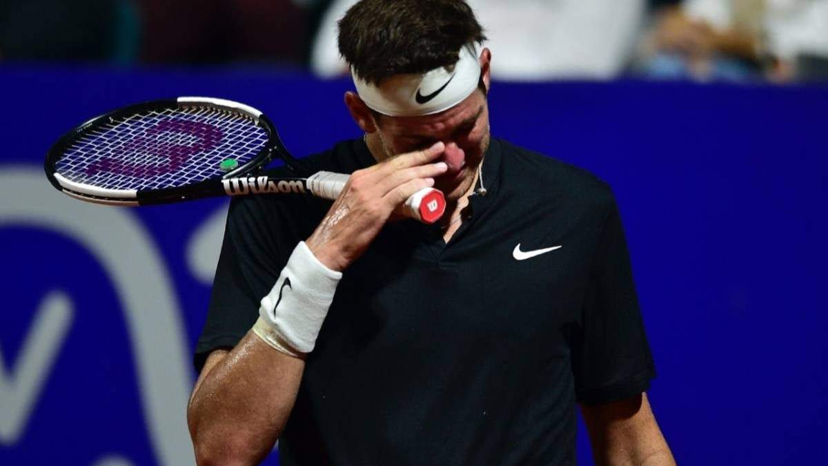Juan Martín del Potro lloró tras caer ante Federico Delbonis en el Abierto de Argentina