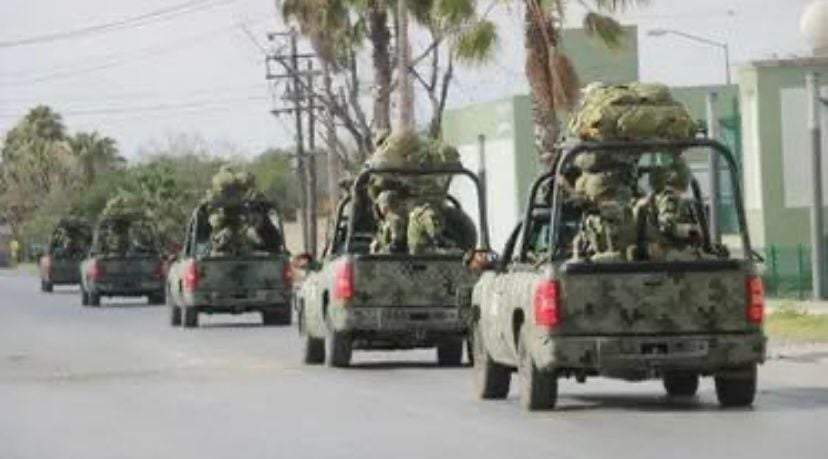 Despliegue de militares en el poblado de Cipoco