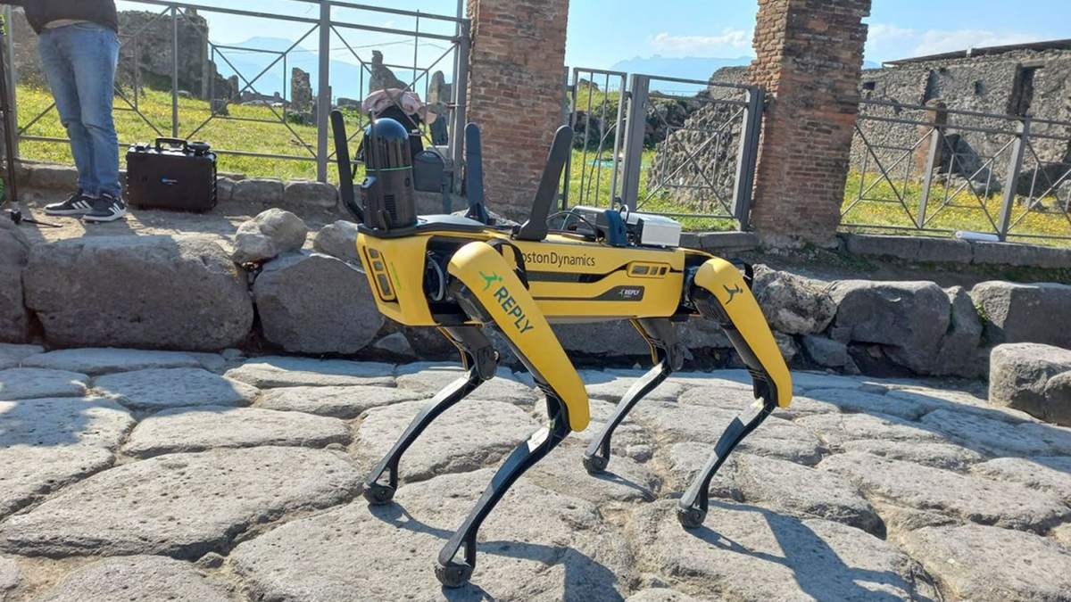 El perro robot de Pompeya. Fuente: (Twitter)