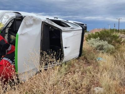 Accidente en ruta 6, cerca de Rincón de los Sauces: dos hombres heridos