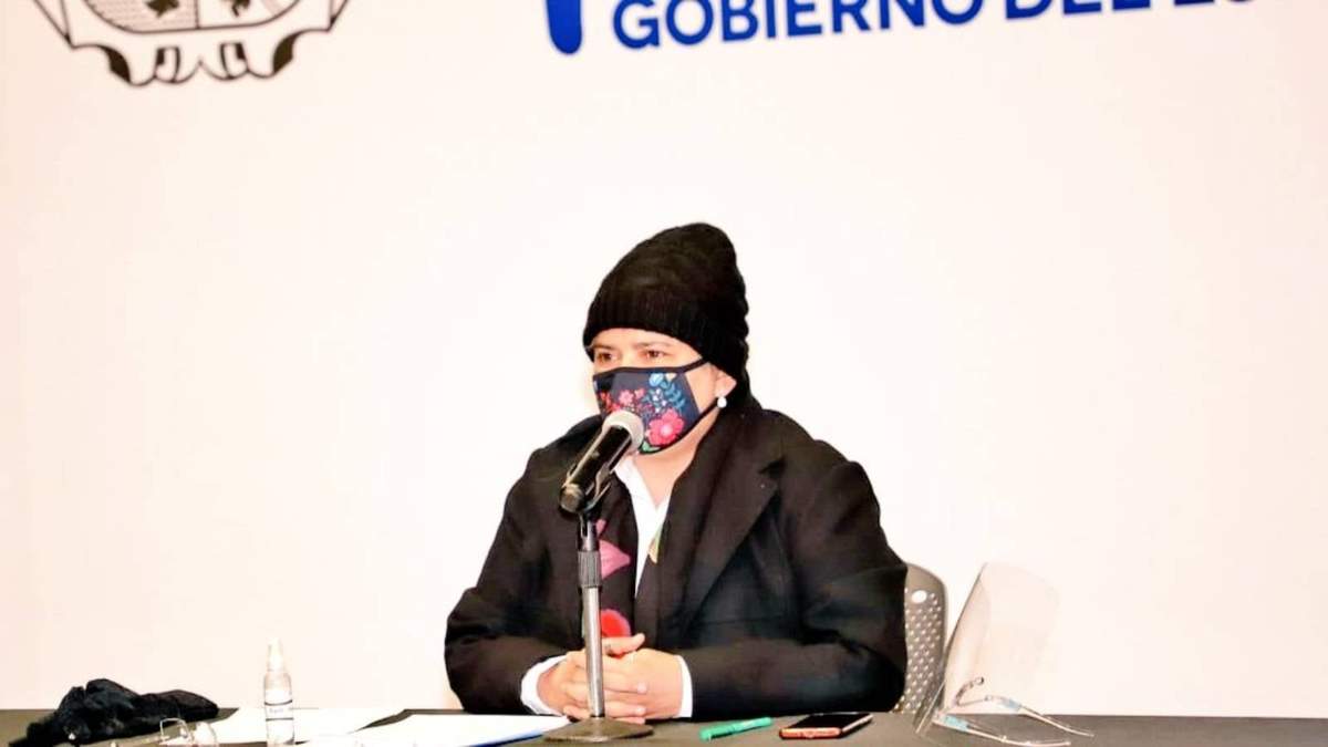 Gloria Molina, secretaria de Salud de Tamaulipas, en conferencia de prensa