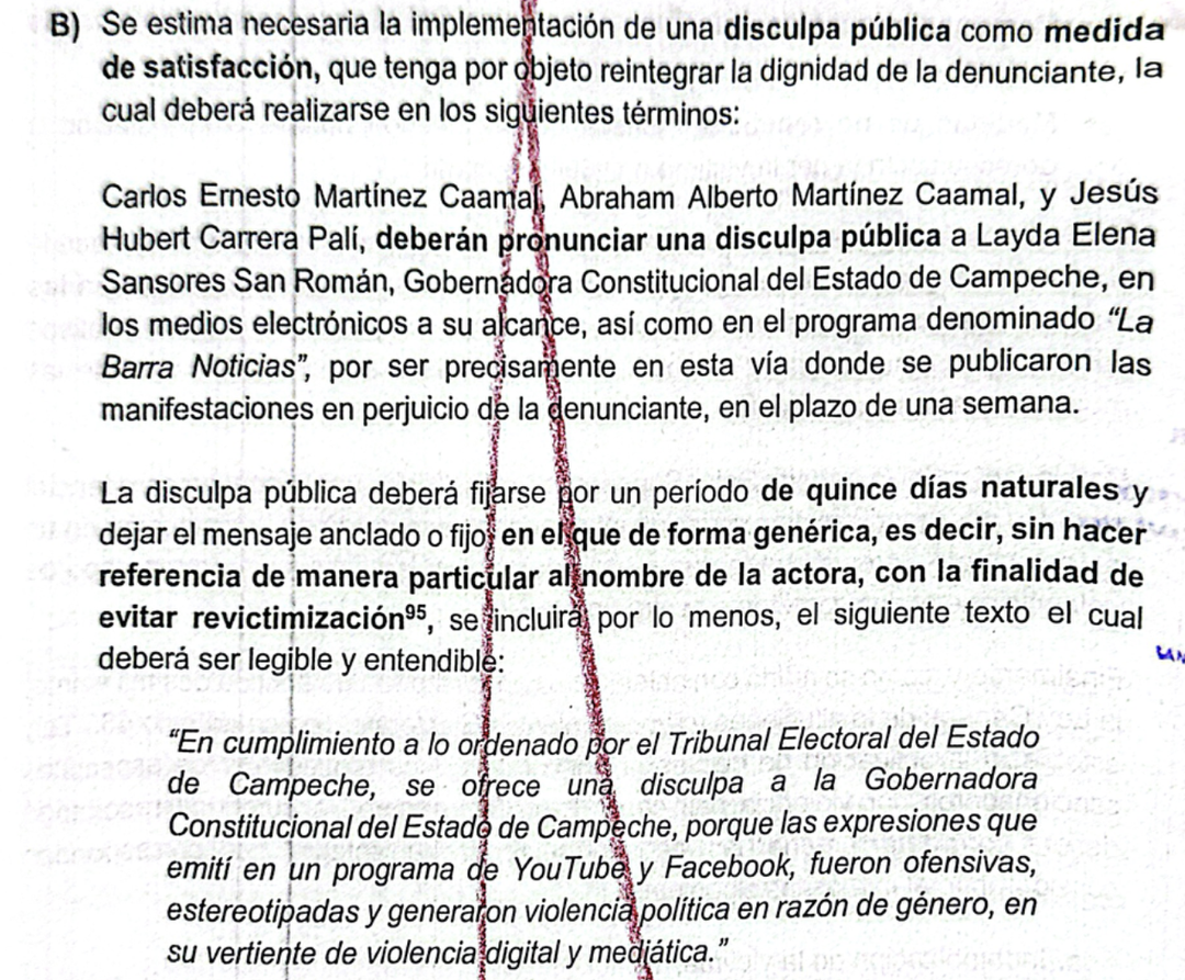 sentencia