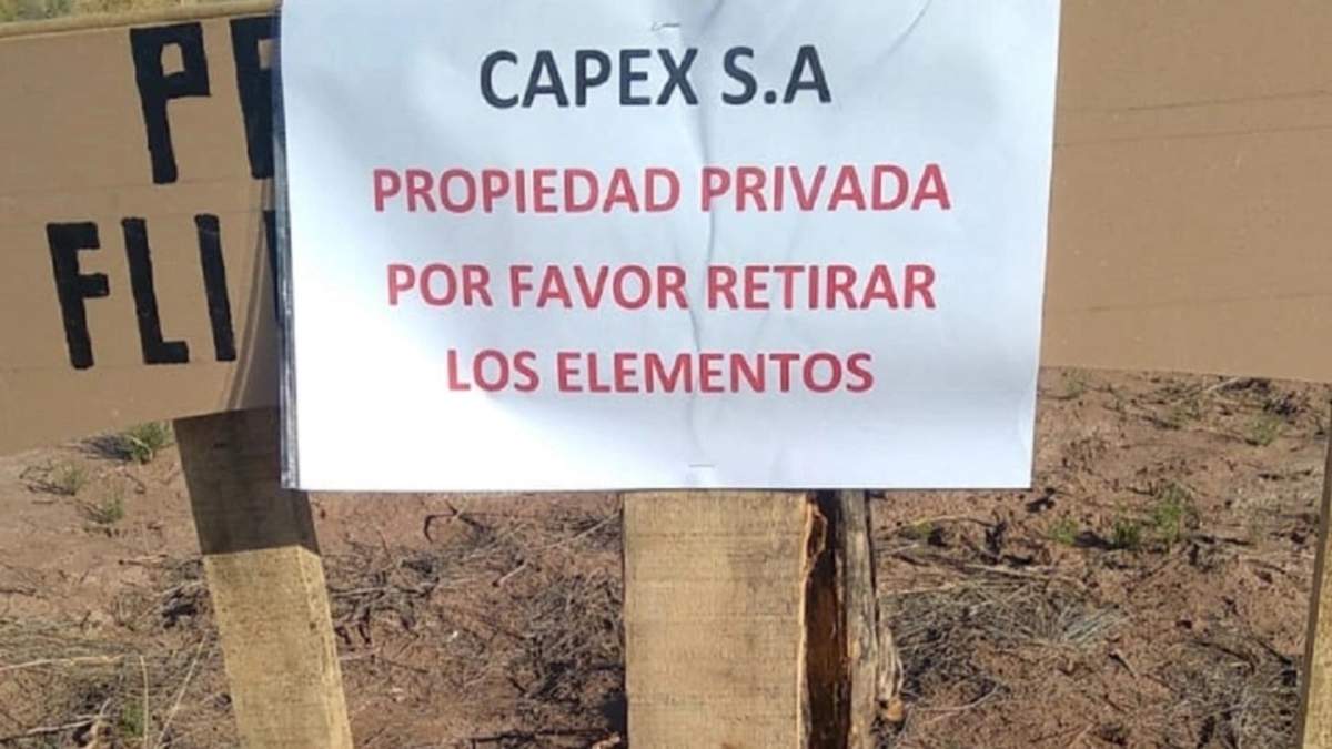 La empresa CAPEX comenzó a cercar el predio. Fuente: (RN)