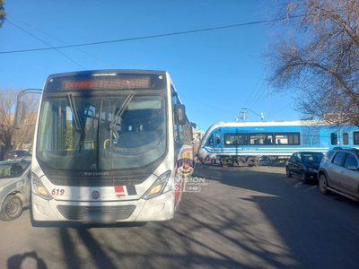 Un colectivo cruzó con la barrera baja y fue impactado por el tren del Valle