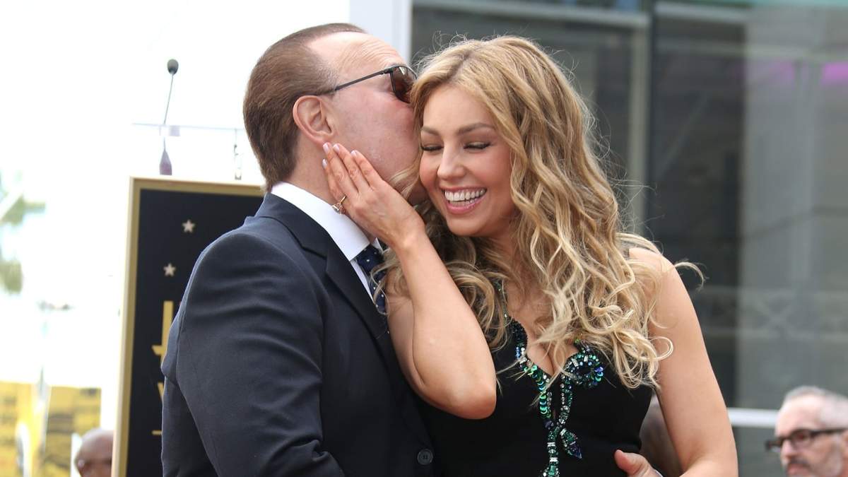 Thalía y Tommy Mottola. Fuente: (Twitter)