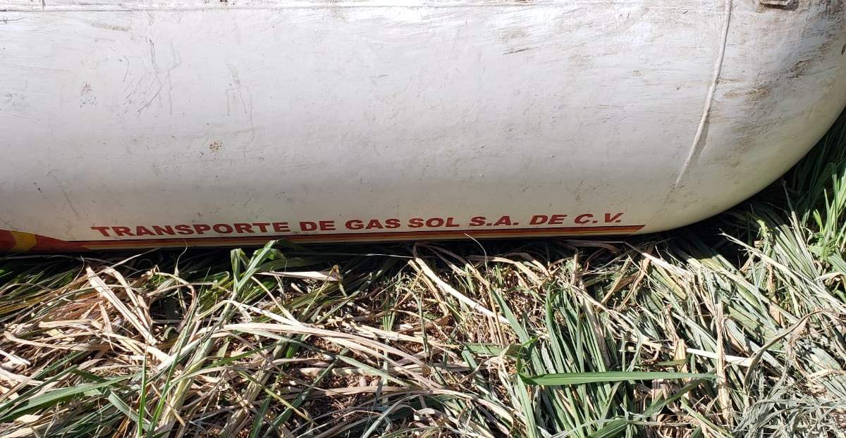 La pipa de gas que explotó en Nayarit. Foto: @NayaritFiscalia