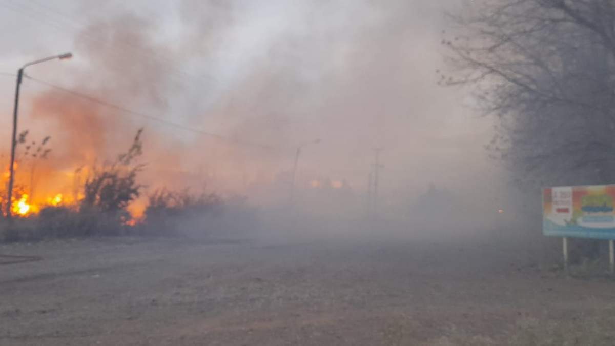 Incendio en Plottier. Fuente: (Facebook).