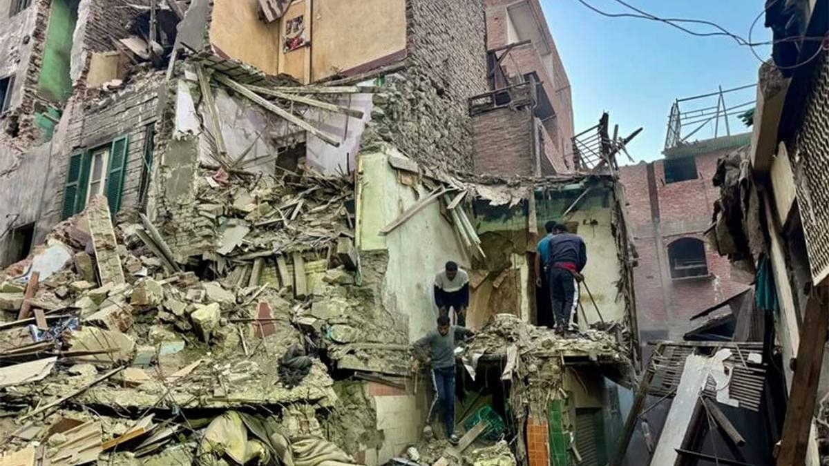 El colapso de una construcción en Guiza dejó 8 muertos