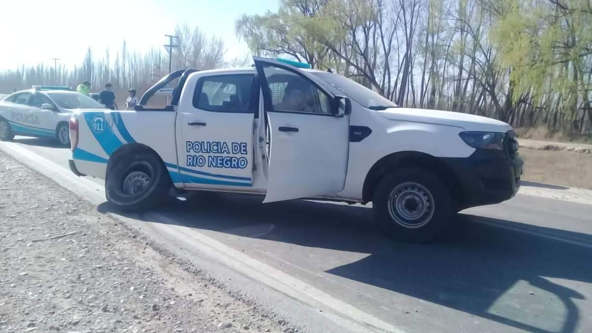 Móvil policial de la Policía de Río Negro. Fuente: (Twitter)