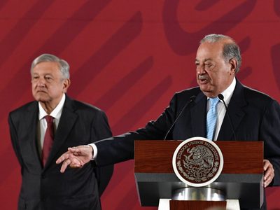 AMLO, Slim y Sheinbaum se reúnen en Palacio Nacional; rechazan dar detalles