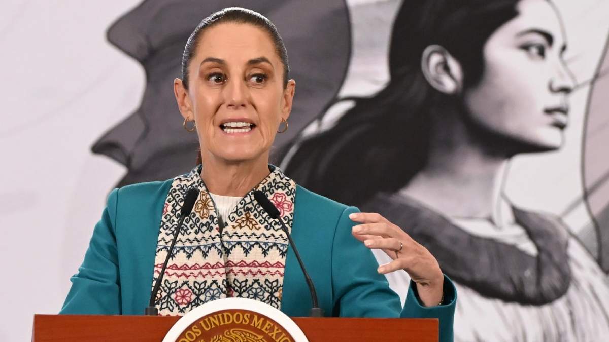 La presidenta Claudia Sheinbaum en la conferencia matutina de Palacio Nacional, el martes 31 de marzo de 2026