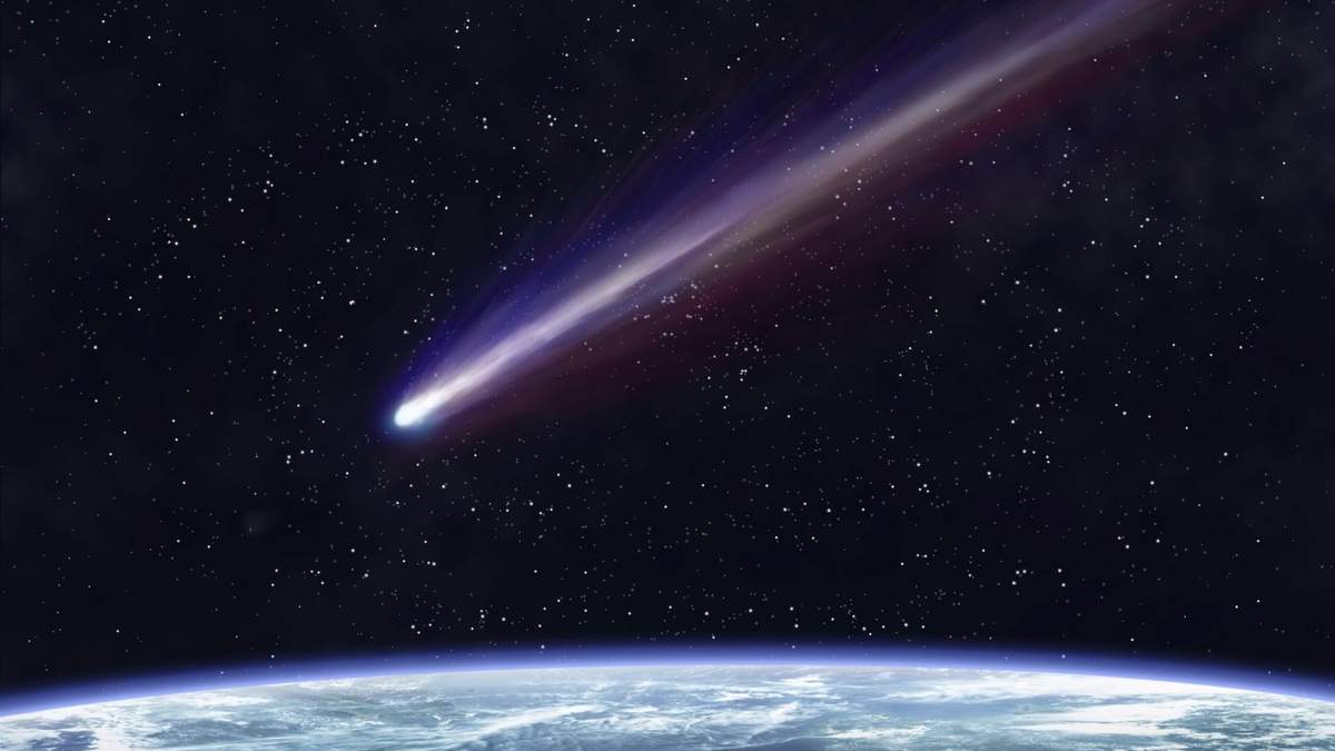 Imagen ilustrativa de un meteorito acercándose al planeta. Fuente: (Twitter)