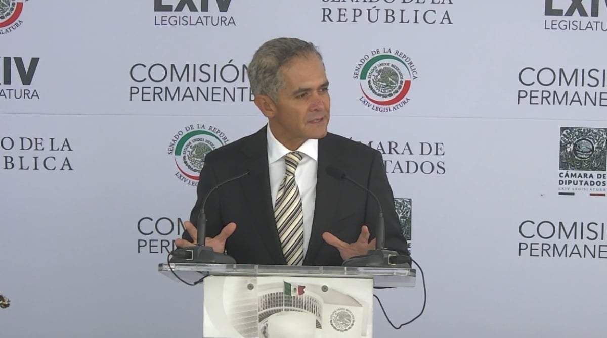 El senador y exjefe de gobierno de la Ciudad de México, Miguel Ángel Mancera