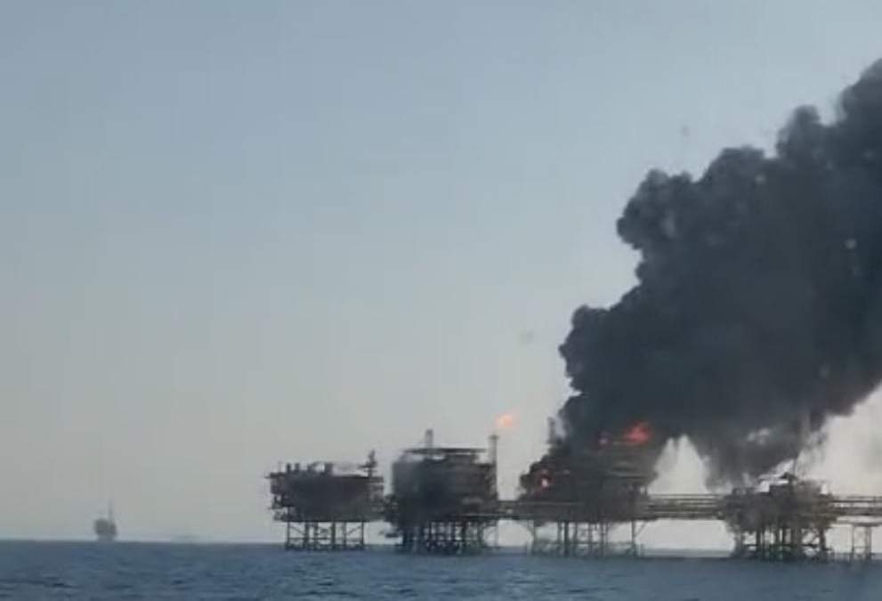 La plataforma marina Akal-B, el 6 de abril último
