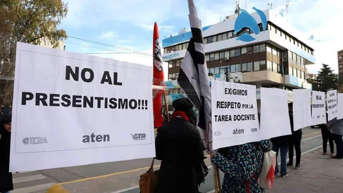 Manifestaciones en contra del presentismo. Fuente: (Facebook)