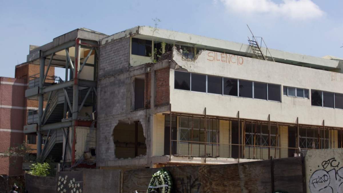 Colegio Rébsamen durante el simulacro de sismo