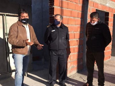 Zapala: avanza la obra del Centro de Monitoreo de Cámaras de Seguridad