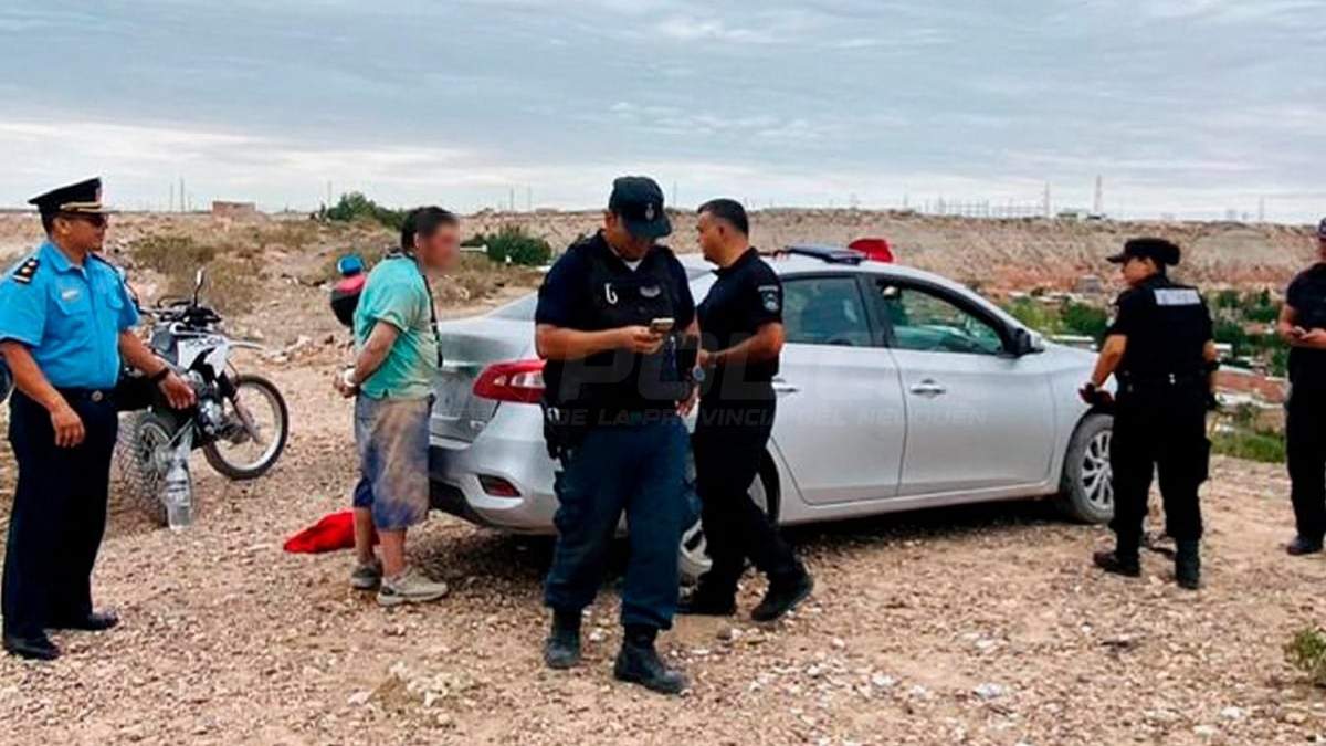 El procedimiento policial se concretó en plena Meseta de Neuquén. Fuente (Policía de Neuquén)