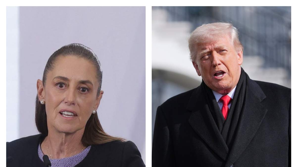 La presidenta Claudia Sheinbaum y el presidente Donald Trump