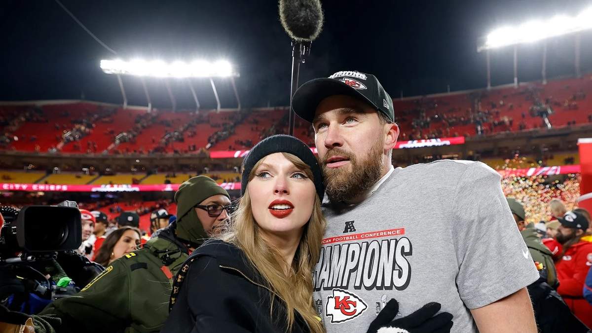 Taylor Swift y Travis Kelce. Fuente: (Getty)