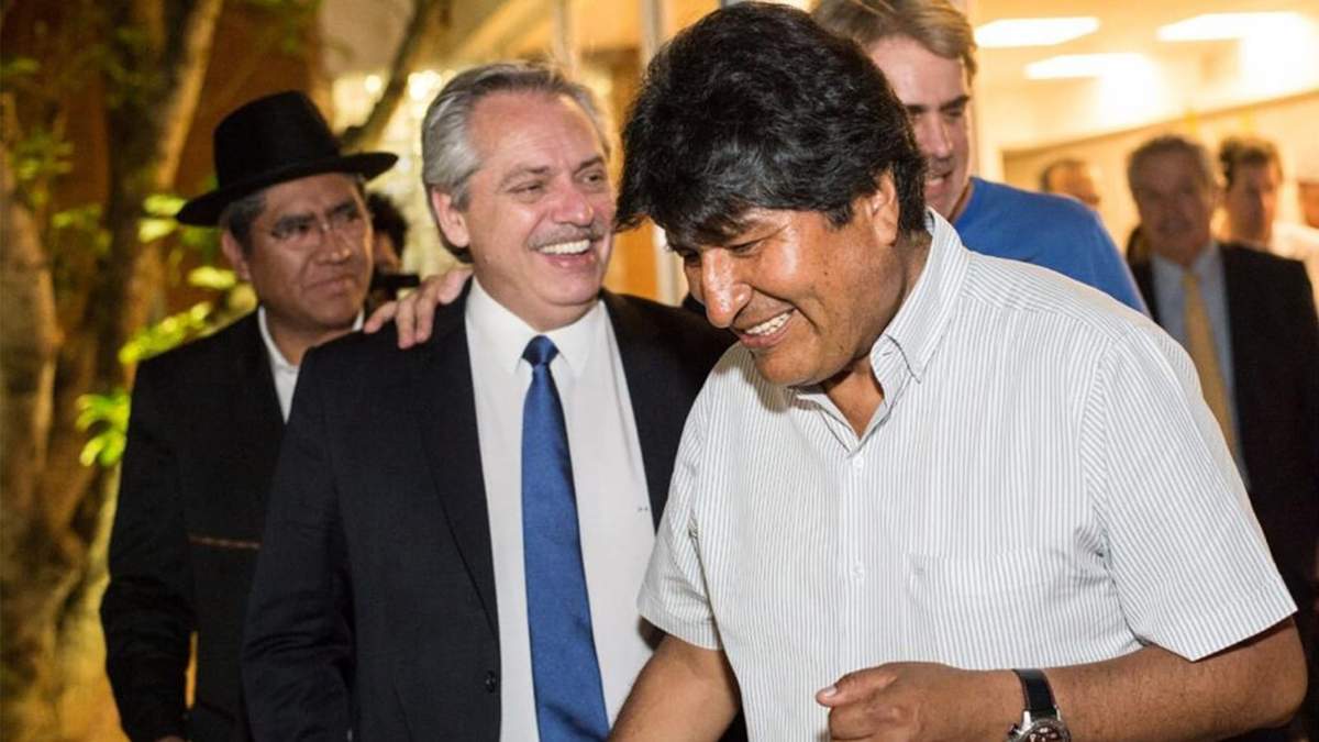 Evo Morales y Alberto Fernández. Fuente: (Twitter)