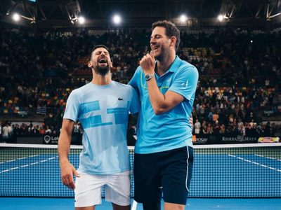 No podían: Djokovic sacó a relucir sus famosas imitaciones en la despedida de Juan Martín Del Potro