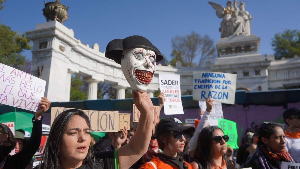 Protesta contra las corridas de toros