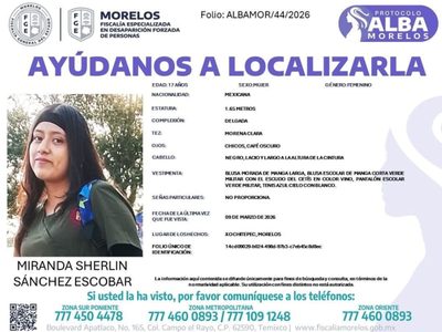 Ahora buscan en Morelos a una estudiante del CETIS 122 desaparecida en Xochitepec