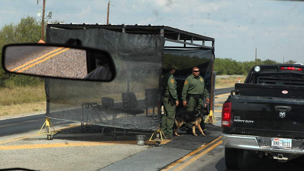 Un punto de revisión de la Border Patrol en El Paso, Texas