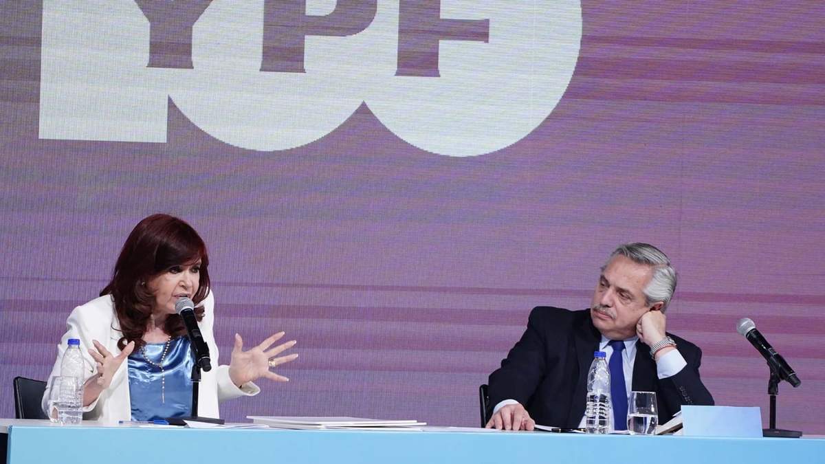 Cristina Kirchner, vicepresidenta, y Alberto Fernández, presidente de la Nación. Fuente: (Twitter)