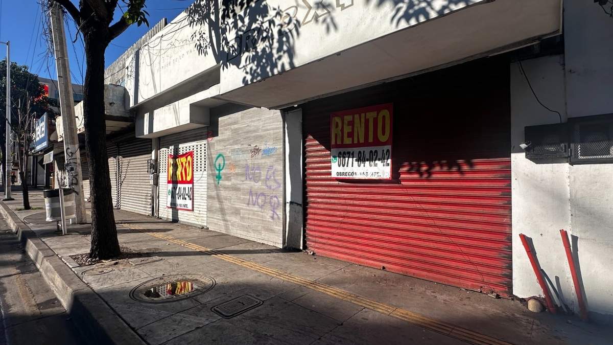 Comercios cerrados en el centro de Culiacán