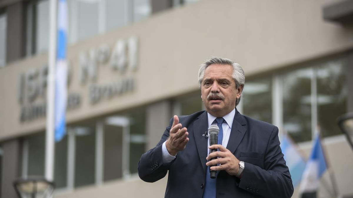 Alberto Fernández en Almirante Brown. Fuente: (Twitter)