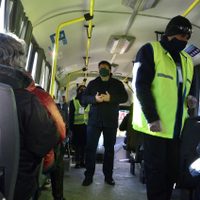 El intendente Gaido estuvo presente en los controles del transporte público
