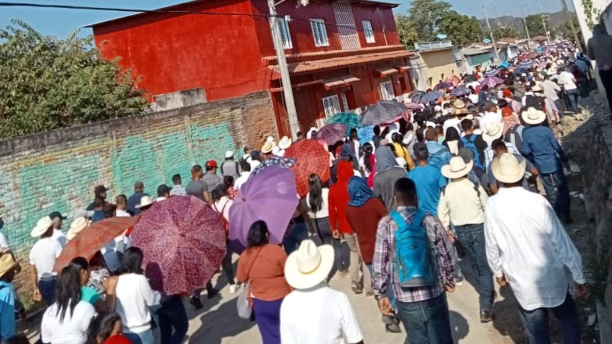 La marcha en Chicomuselo, en la Sierra Madre de Chiapas