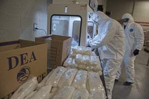 Bodega de drogas decomisadas por la DEA en Tucson