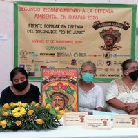 Otorgan al FPDS el Premio a la Defensa Ambiental "Mariano Abarca"