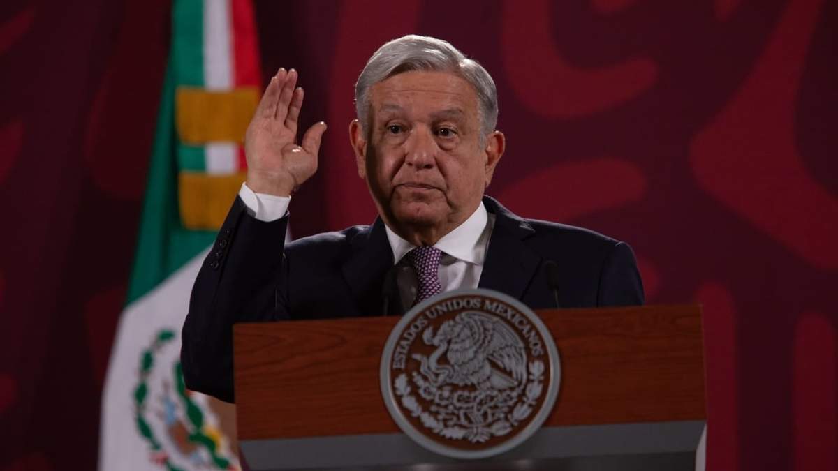 El presidente durante la conferencia matutina de este lunes