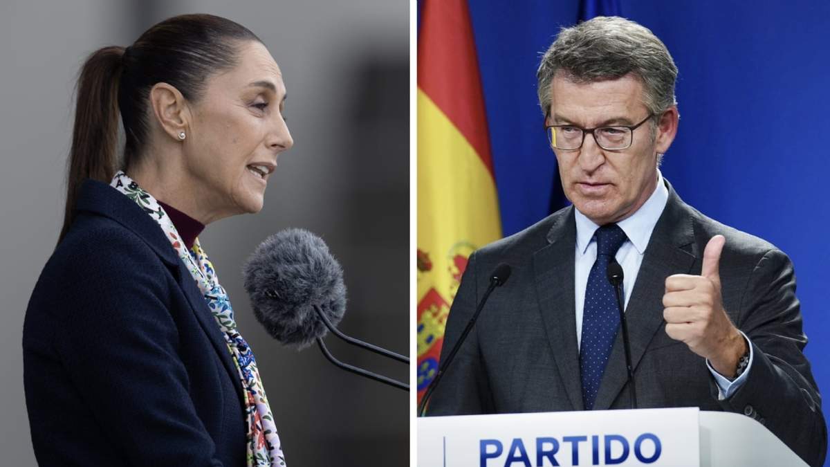 Claudia Sheinbaum y el líder del Partido Popular