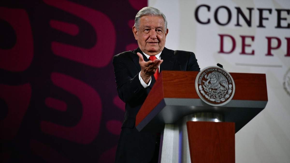 El presidente López Obrador en su conferencia matutina