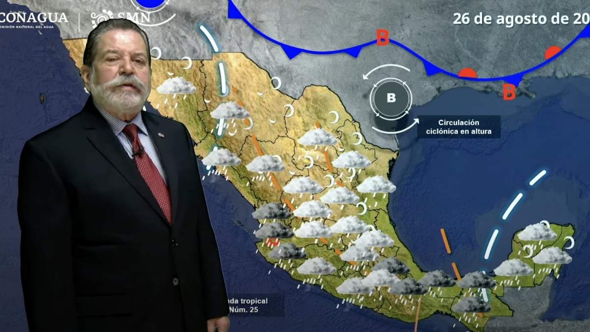 Mapa del estado del tiempo para el 26 de agosto