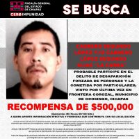 Emiten ficha de búsqueda de Segundo Cabrero, líder de una célula criminal en la Selva Lacandona