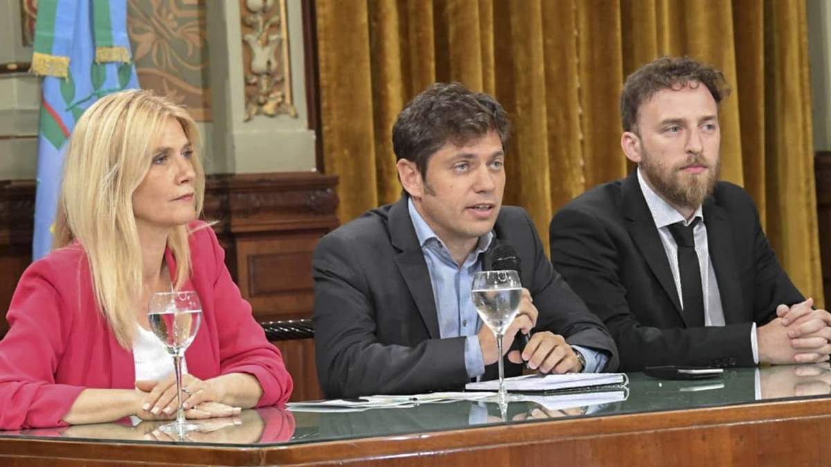 Magario, Kicillof y Otermín (foto: Twitter).
